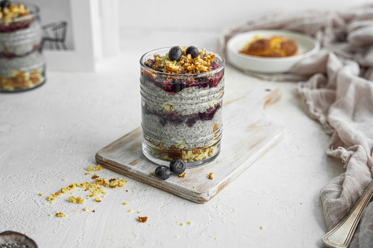 Keto Springtime Blueberry Trifle Cups