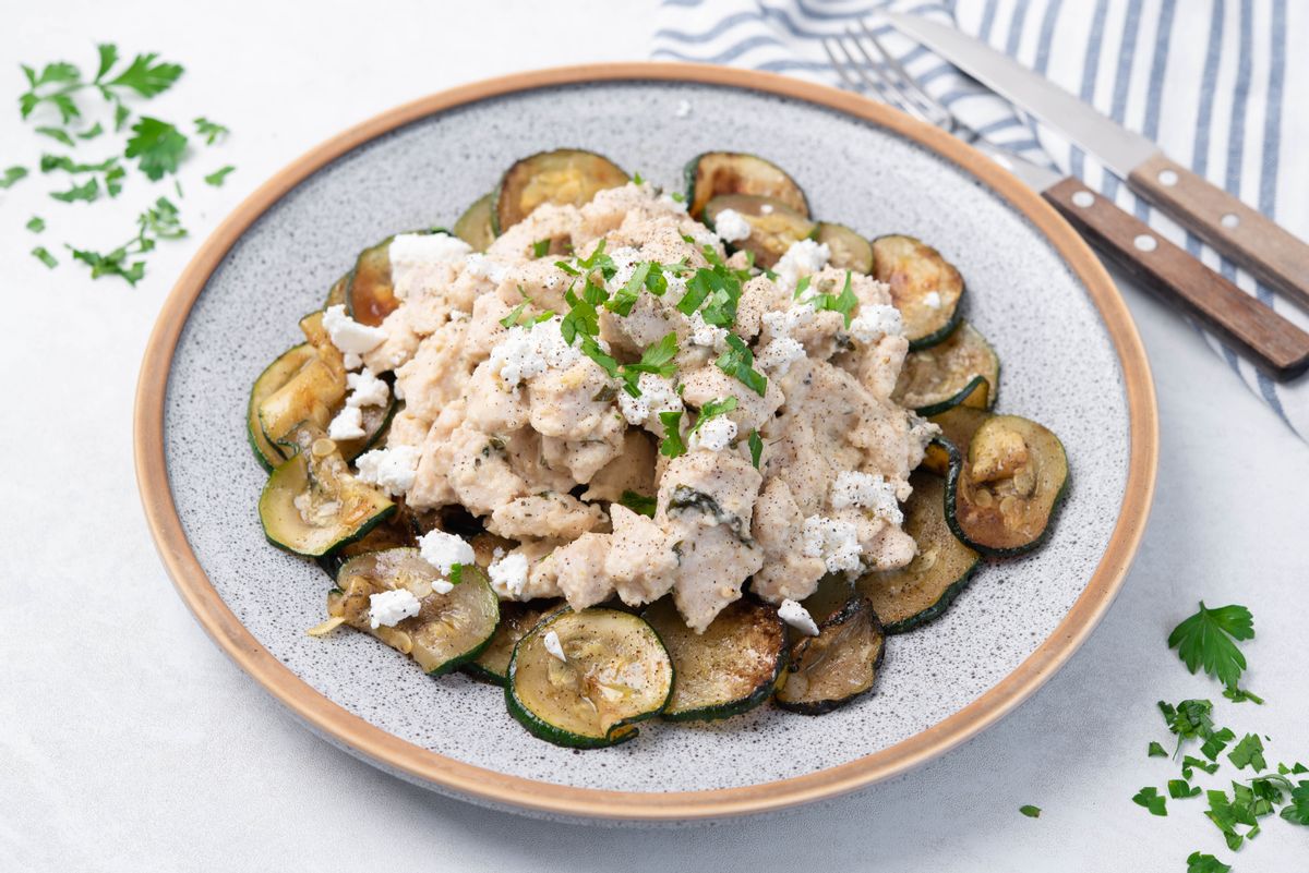 Easy Keto Feta Chicken with Zucchini