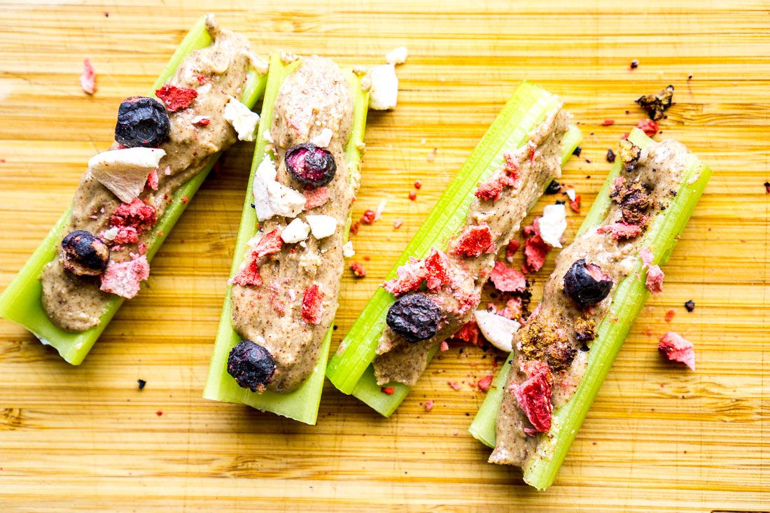Low Carb Celery + Almond Butter 