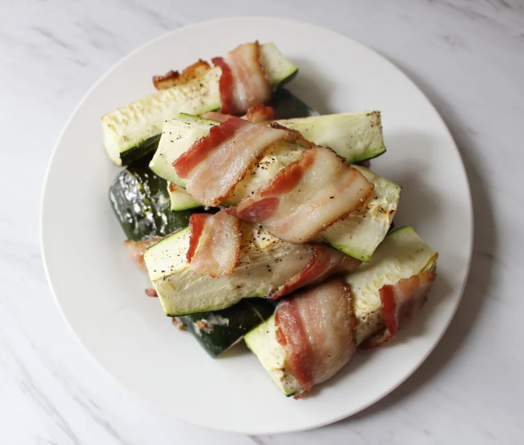 Keto Bacon Wrapped Zucchini Spears
