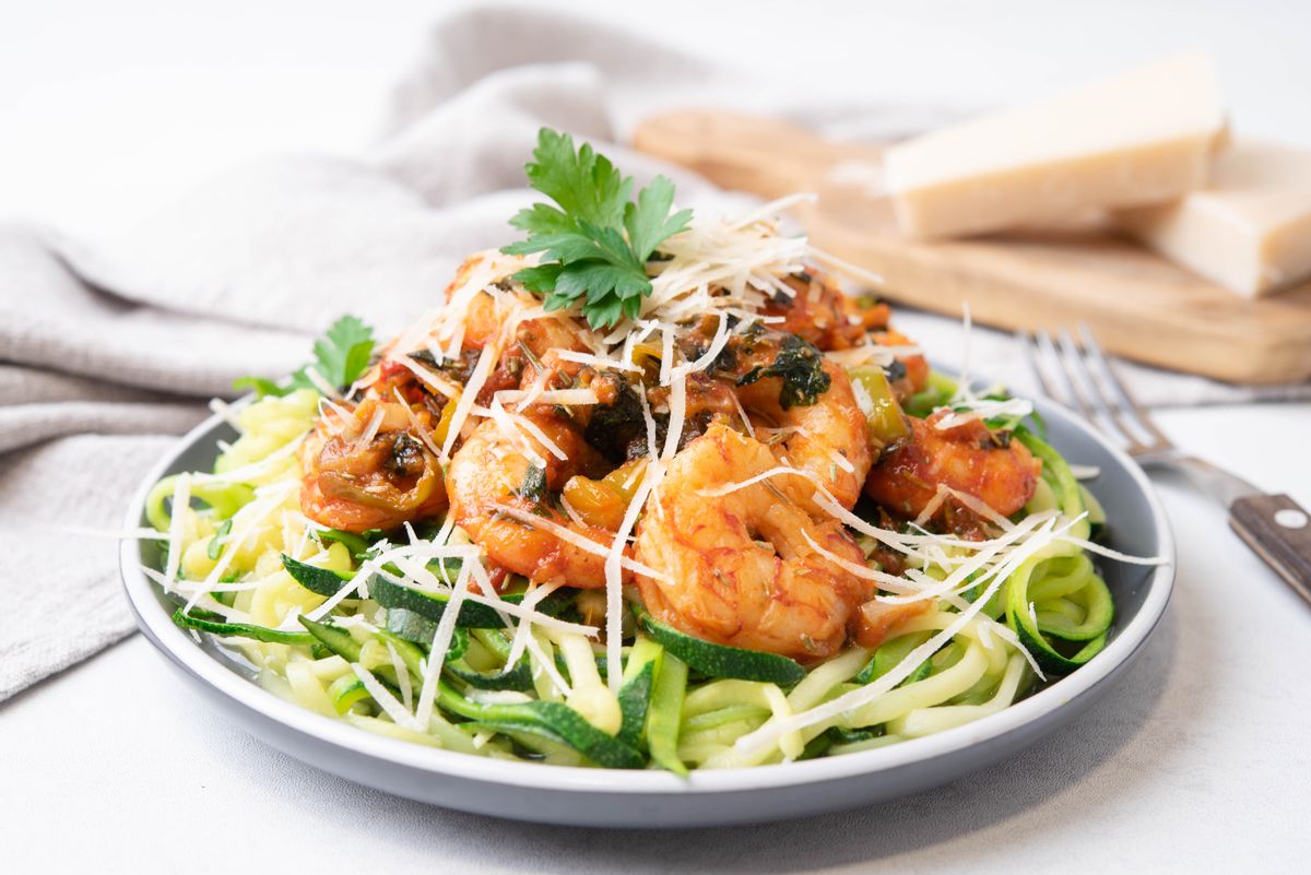 Keto Mediterranean Shrimp Zoodles