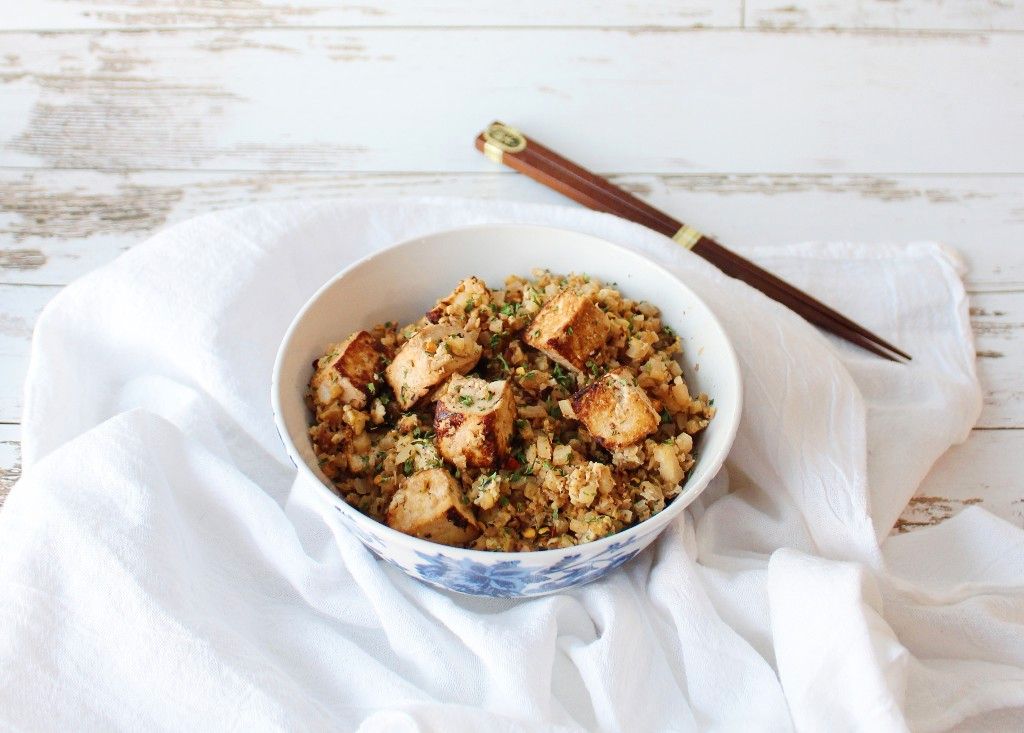 Low Carb Crispy Tofu Fried Rice