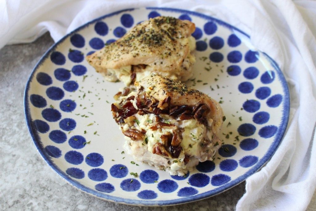 Keto Chicken Stuffed w Cranberry Pecan Goat Cheese