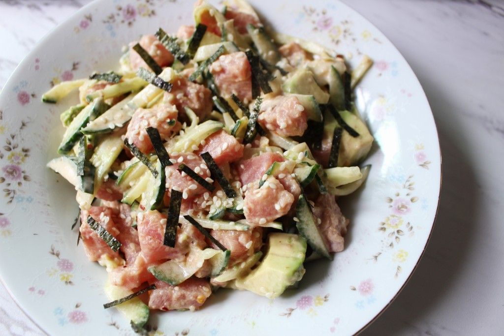 Keto Spicy Tuna Sushi Side Salad