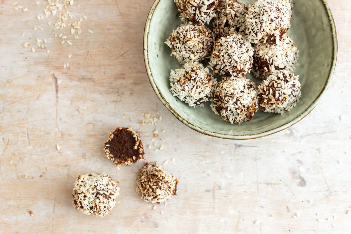 Keto Peppermint and Coconut Christmas Truffles