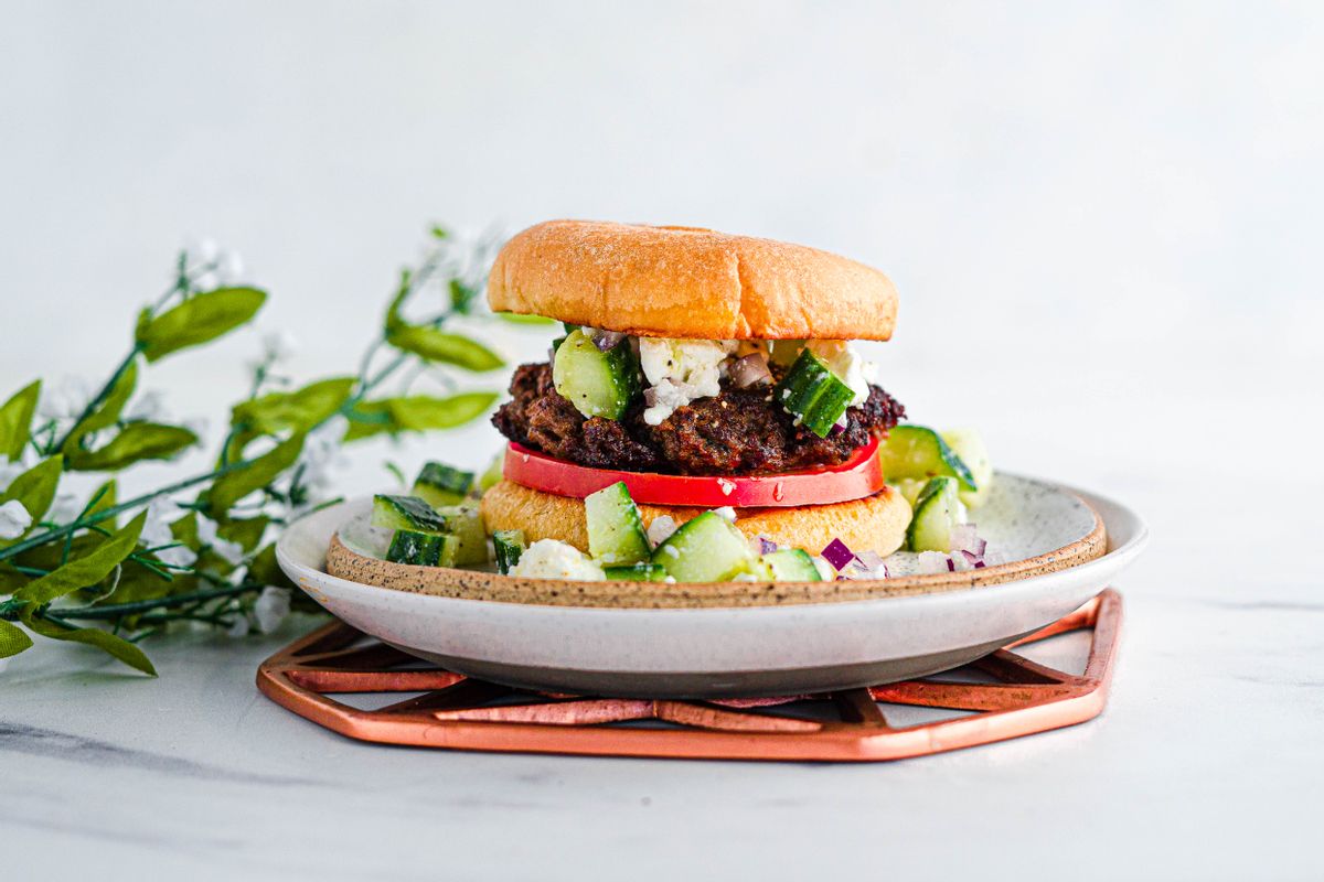 Mediterranean Keto Lamb Burger 