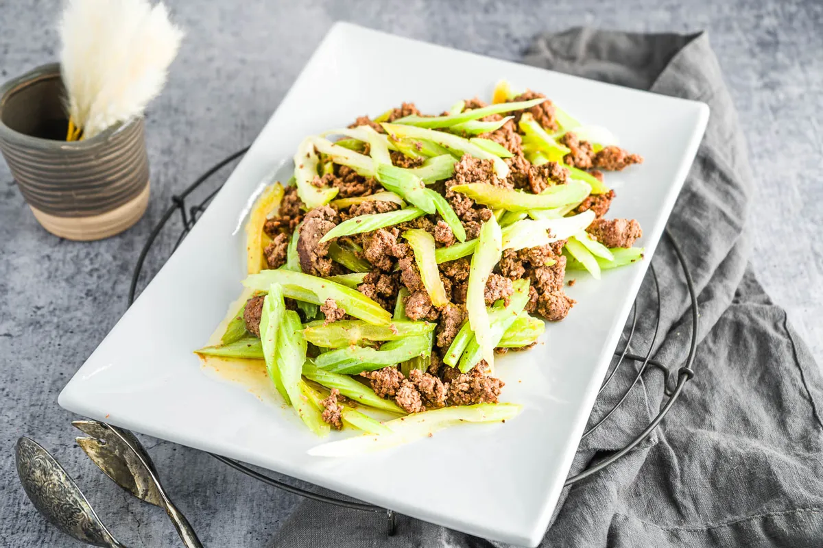 Keto Beef and Celery Stir Fry