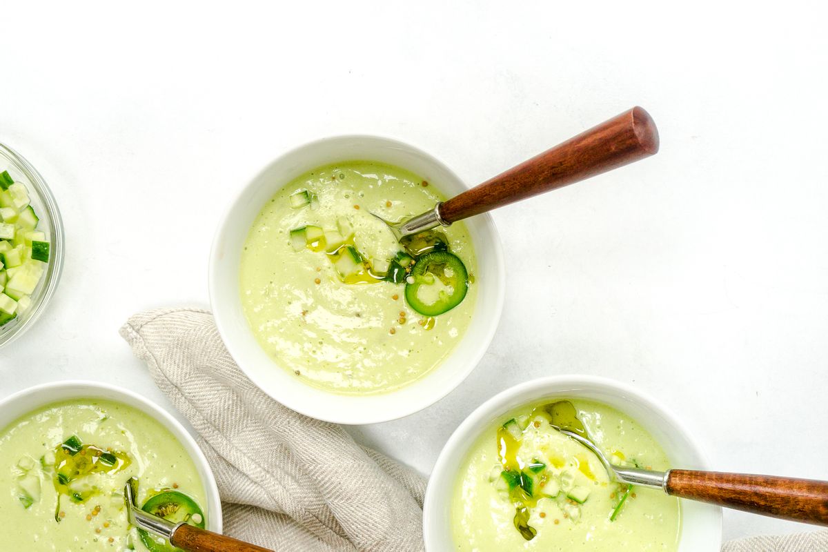 Keto Chilled Cucumber Avocado Soup