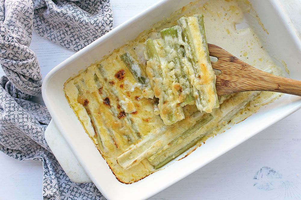 Keto Cheesy Baked Celery