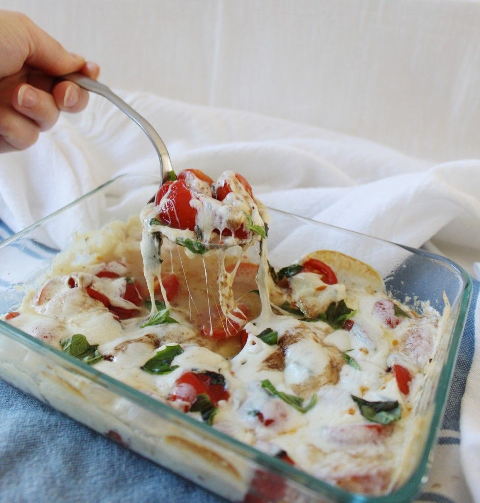 Keto Baked Caprese Bruschetta