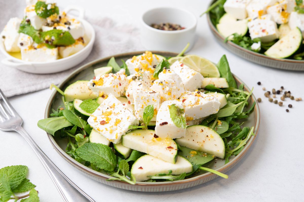 Keto Mediterranean Zucchini Salad with Mint