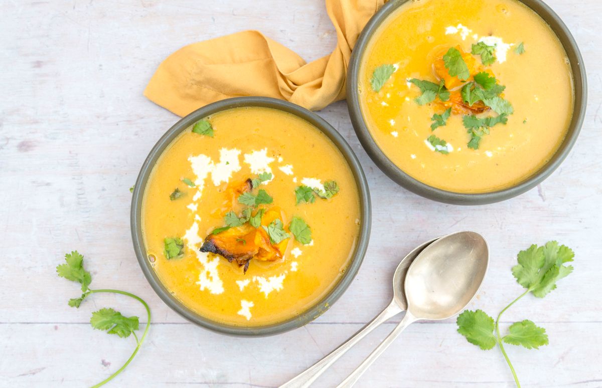 Low Carb Curried Butternut Squash Soup