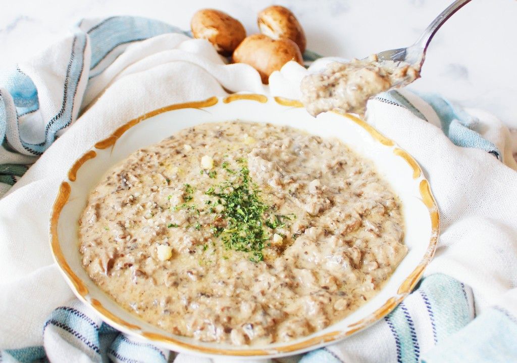 Keto Easy Creamy Mushroom Risotto