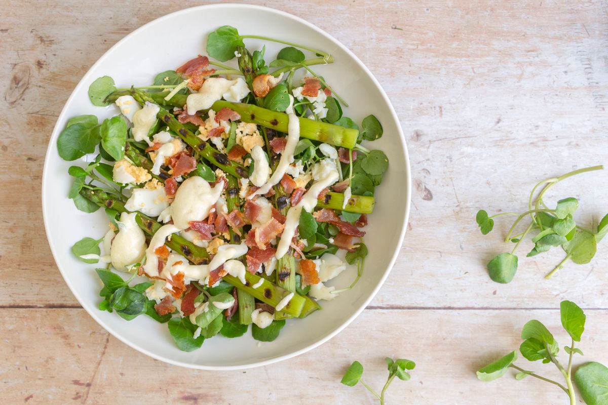 Keto Egg, Bacon and Asparagus Salad