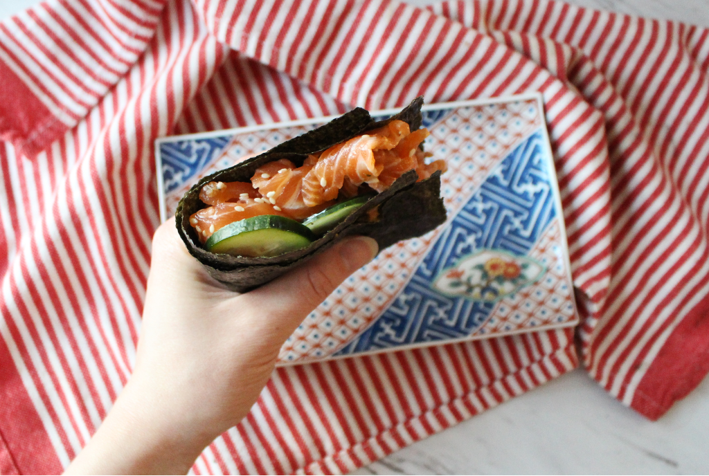 Keto Salmon Nori Crunch Wrap