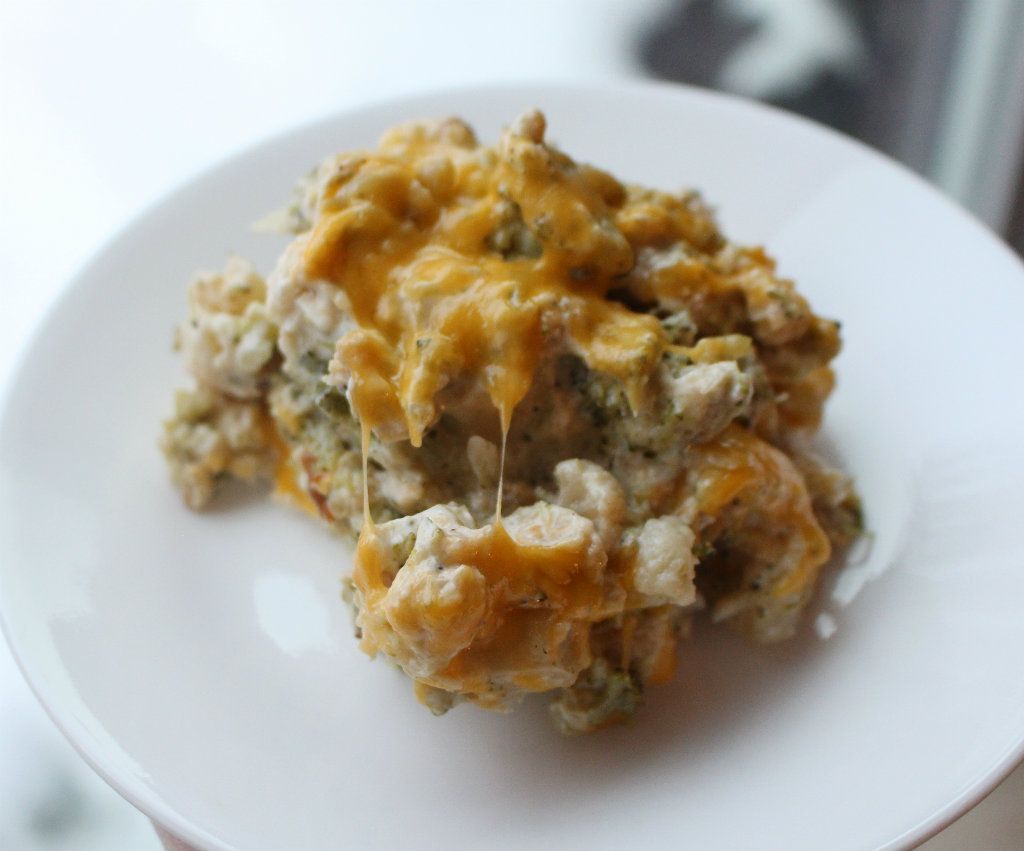 Low Carb Broccoli Cheddar Cauliflower Casserole