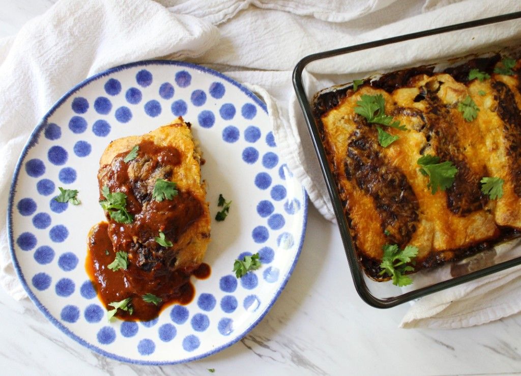 Low Carb Shredded Beef Enchiladas Rojas