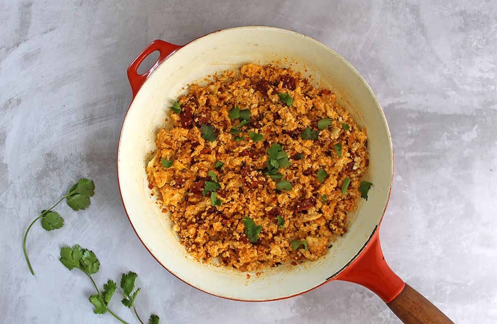 Keto Chorizo and Egg Fried Rice