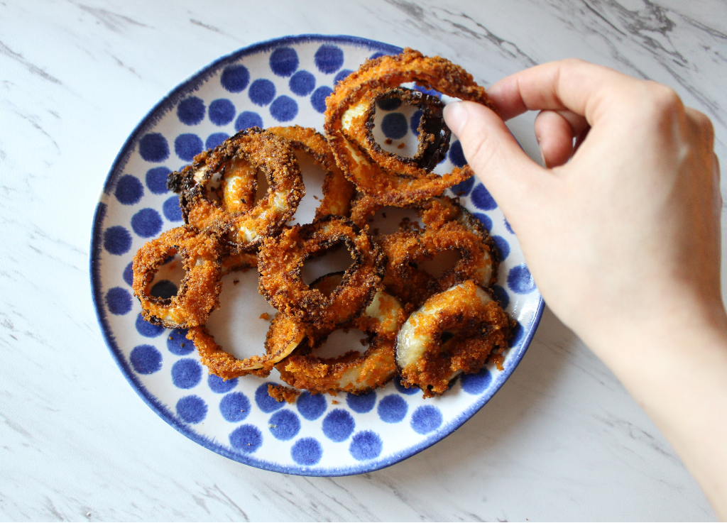 Keto Onion Rings Air Fryer Recipe and Calories (Low Carb)