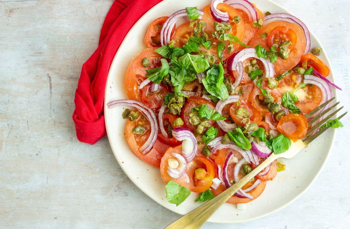 Keto Tomato and Caper Side Salad