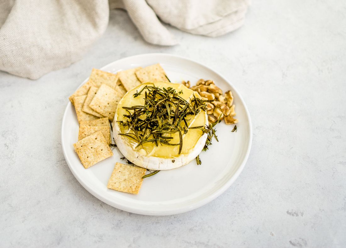 Keto Baked Brie with Herbs