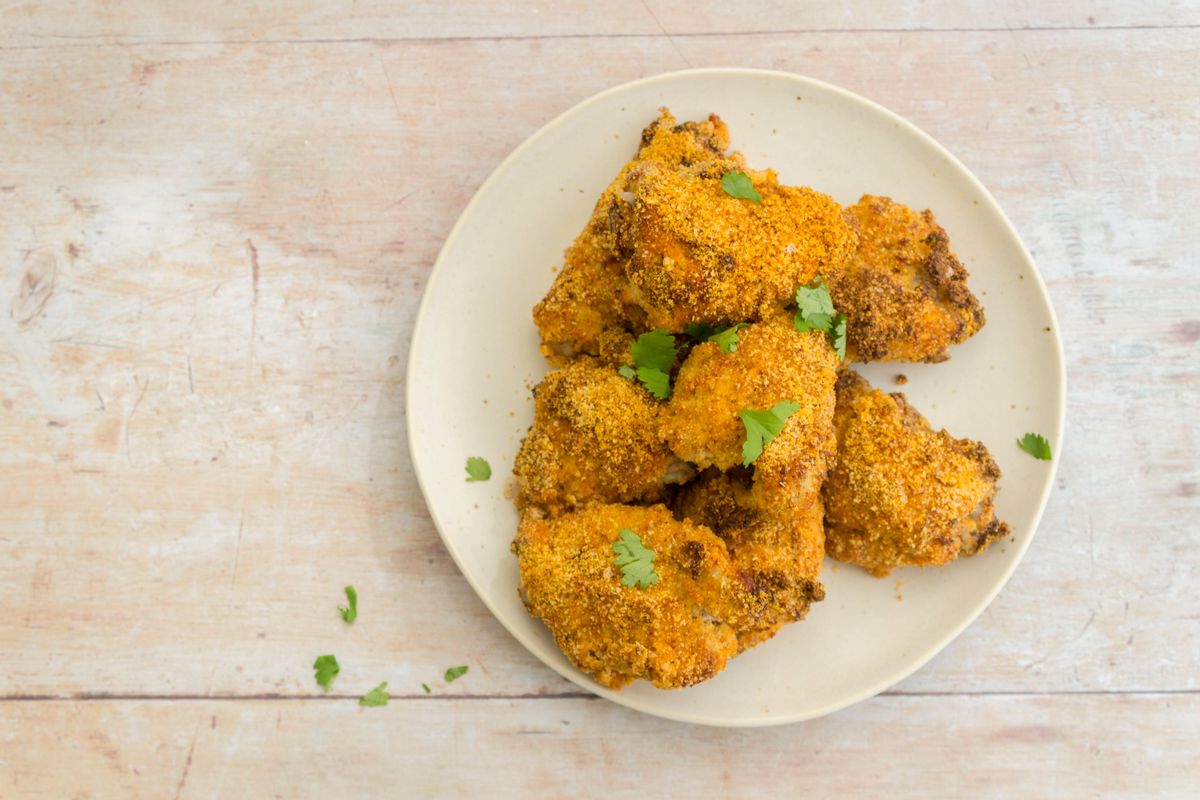 Keto Spicy Breaded Chicken Thighs