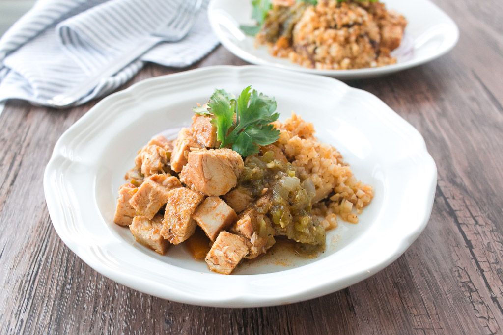 Keto Salsa Verde Chicken Bowls