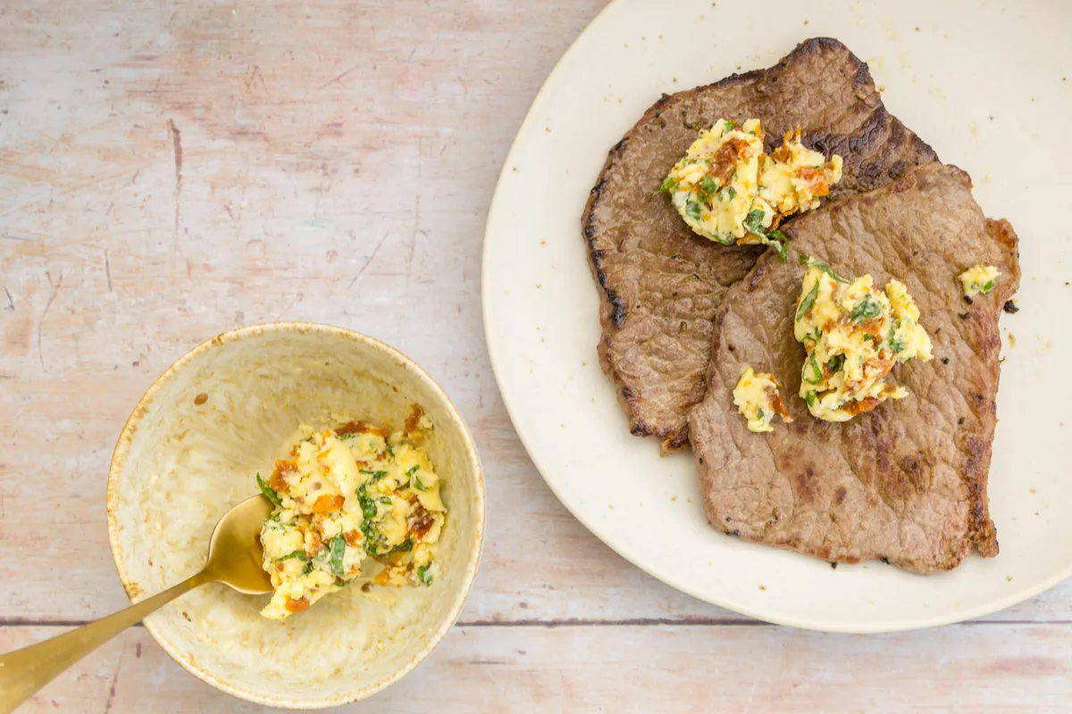 Keto Sizzler Steaks with Sun-dried Tomato Butter