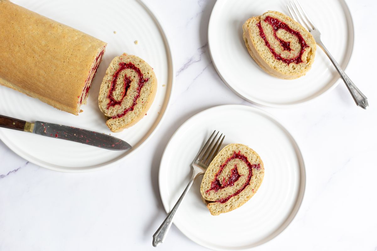 Easy Keto British Raspberry Jam Roly-Poly Dessert