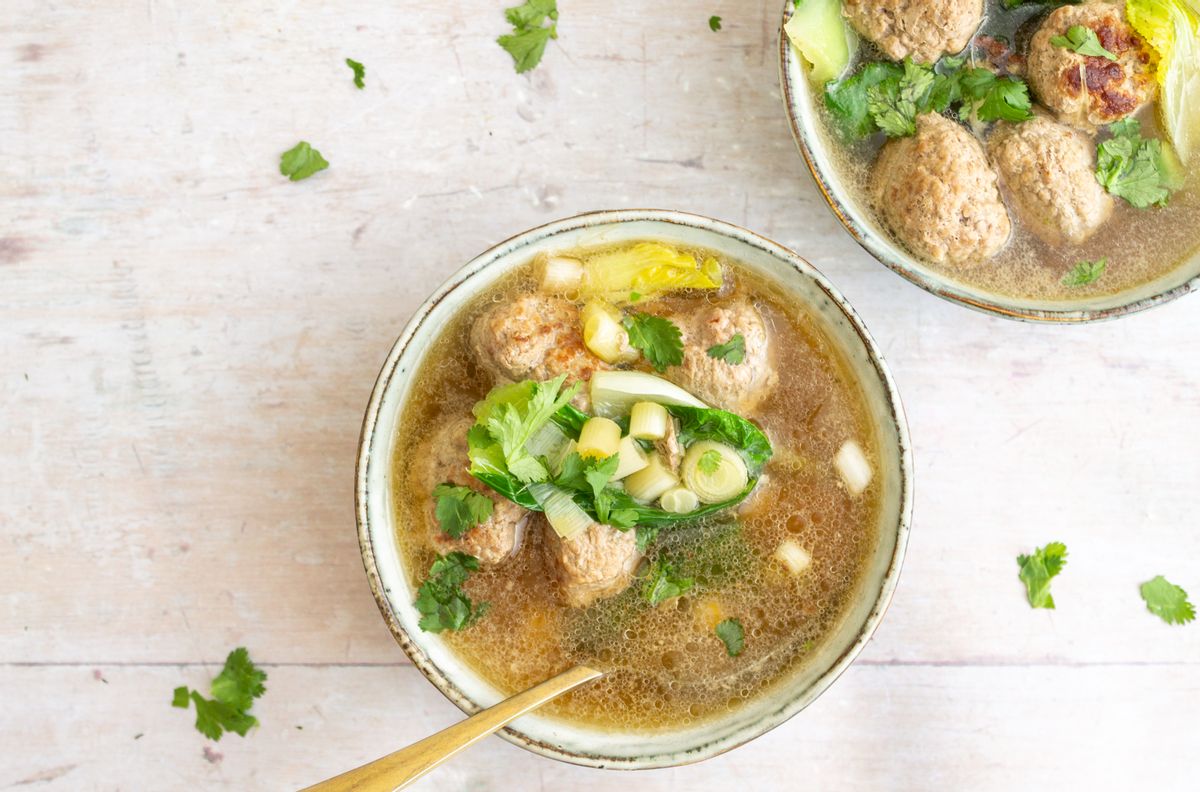 Low Carb Pork Meatball Broth