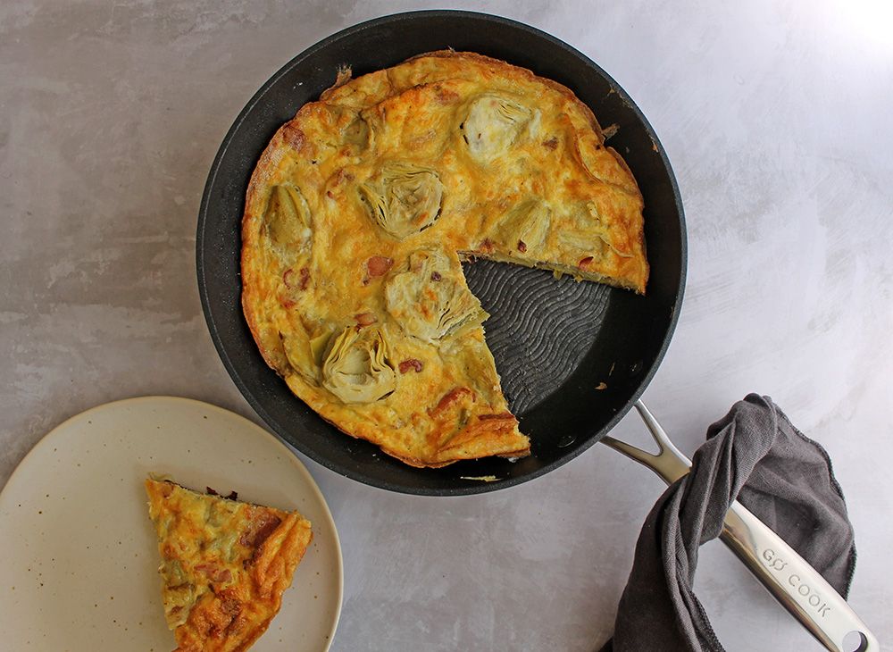 Keto Artichoke And Bacon Omelette