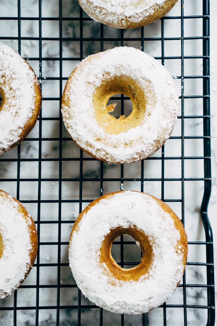 Nut-Free Keto Powdered Sugar Donuts