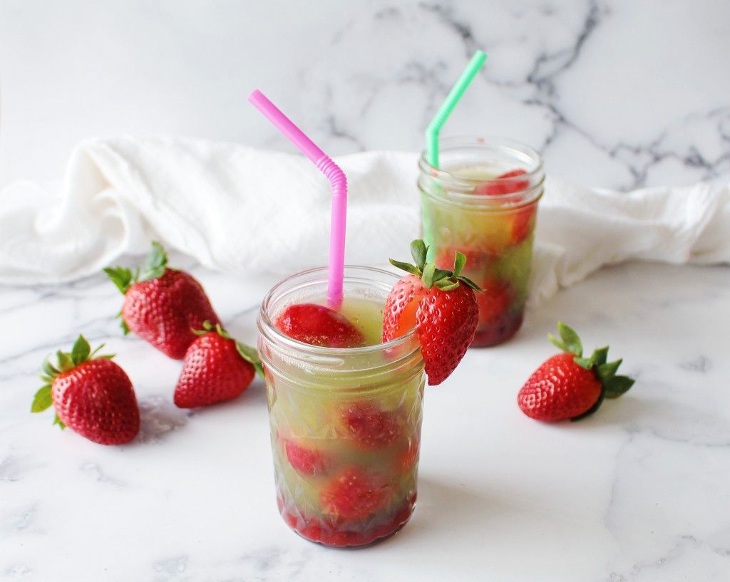 Low Carb Strawberry Cucumber Cooler