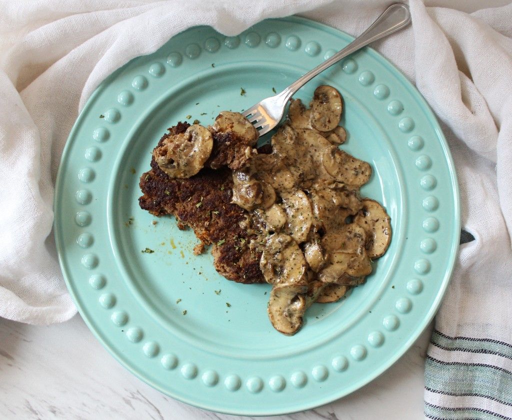 Keto Farmer Steak w Mushrooms and Gravy