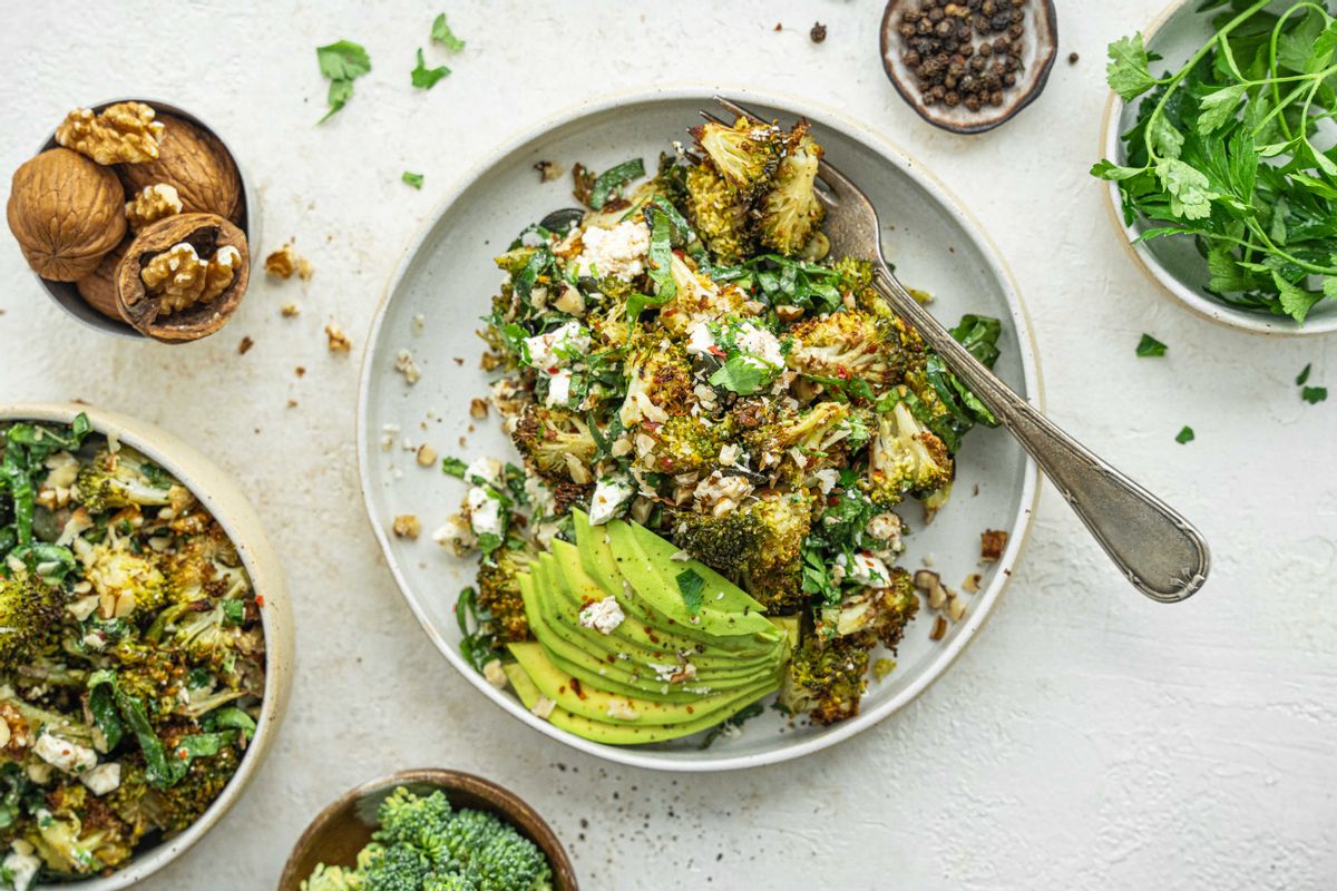 Keto Winter Roasted Broccoli Salad 