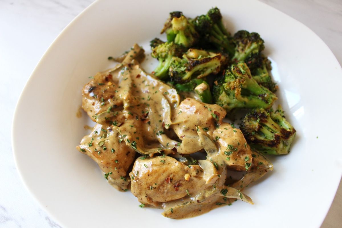 Low Carb Chicken Scampi Skillet W Broccoli