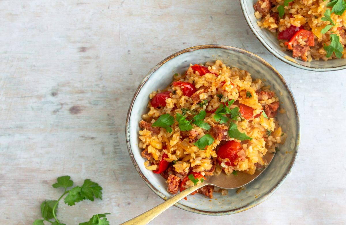 Keto Spicy Chorizo and Piquante Rice