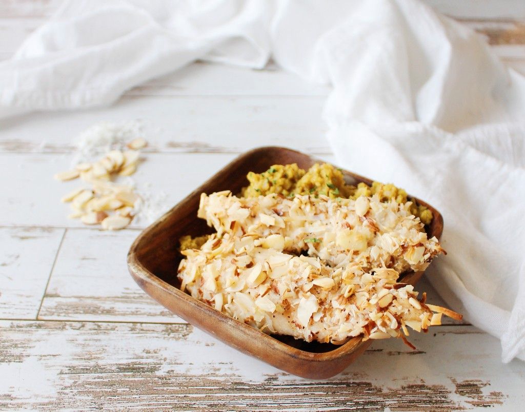 Low Carb Low Sodium Crunchy Chicken with Creamy Curry Rice