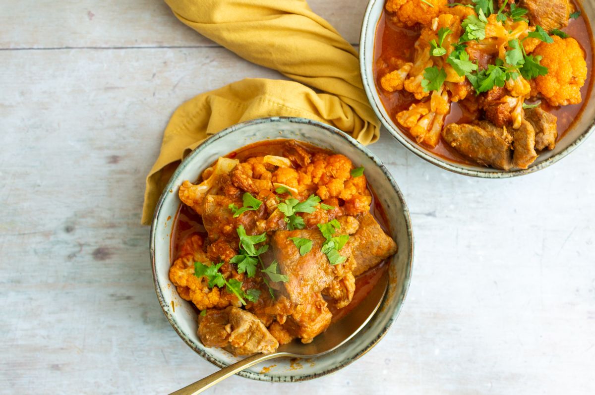 Low Carb Slow Cooked Pork and Cauliflower Stew