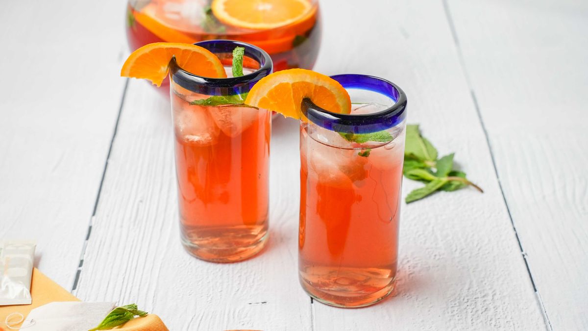 Keto Citrus Peach Mint Iced Tea