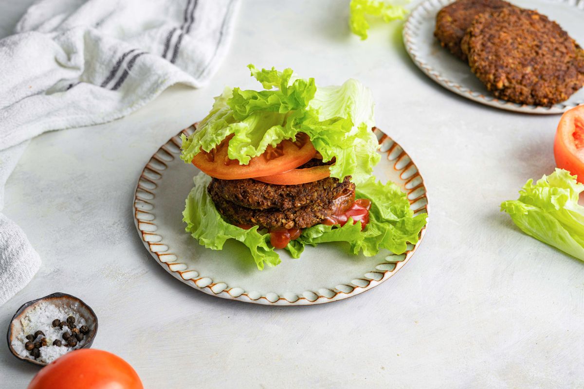 Best Plant Based Mushroom and Walnut Keto Burger