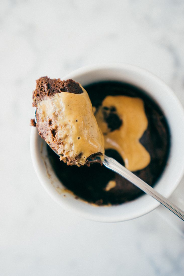 Low Carb Chocolate Peanut Butter Mug Cake