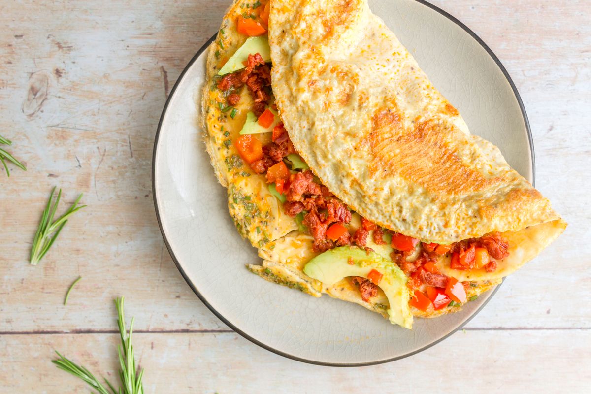 Keto Chorizo and Bell Pepper Omelet