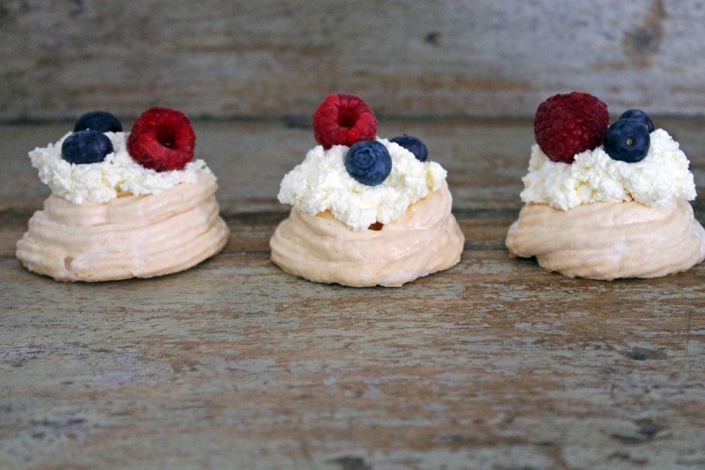 Keto Meringue Nests With Whipped Cream And Berries