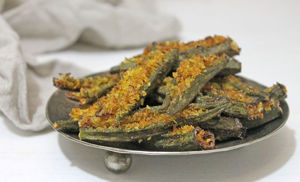 Keto Stuffed Okra