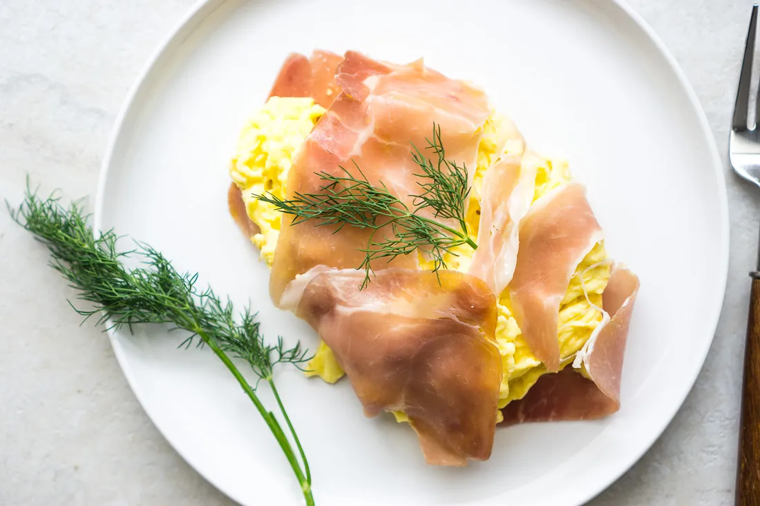 Best Keto Prosciutto Scrambled Eggs