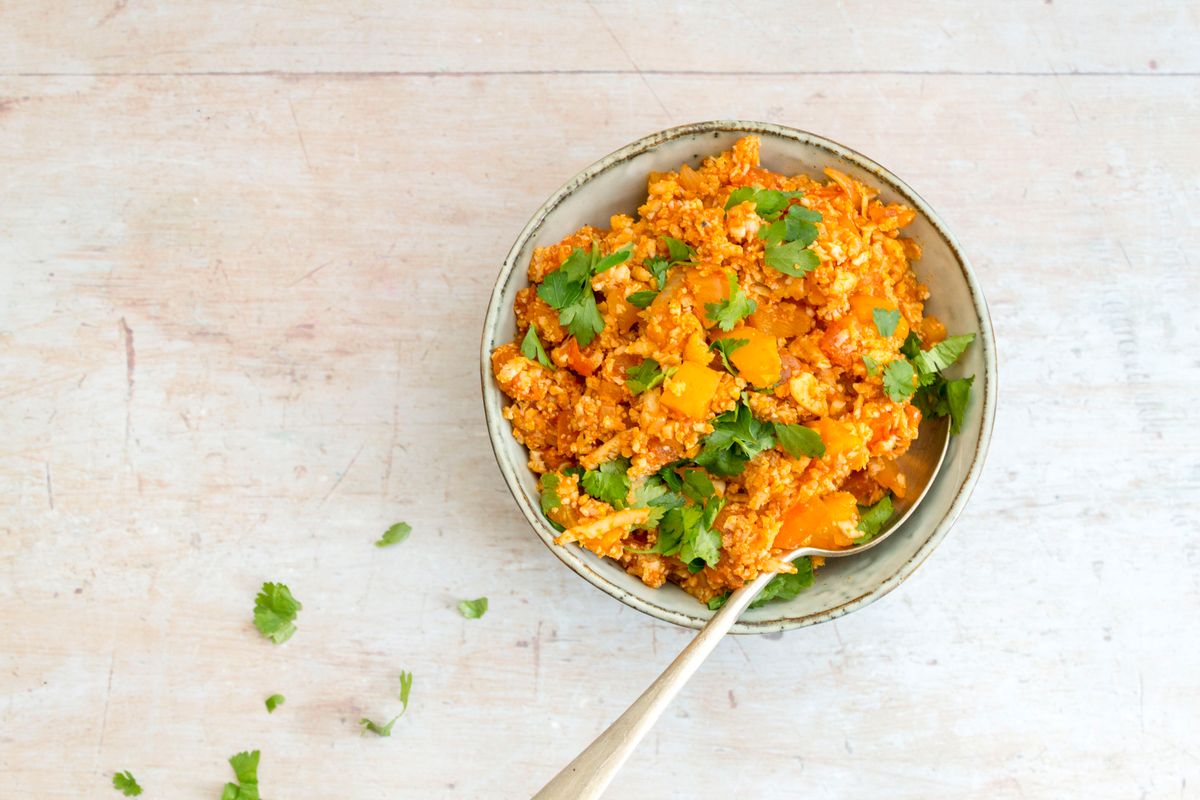 Keto Spicy Tomato and Pepper Rice