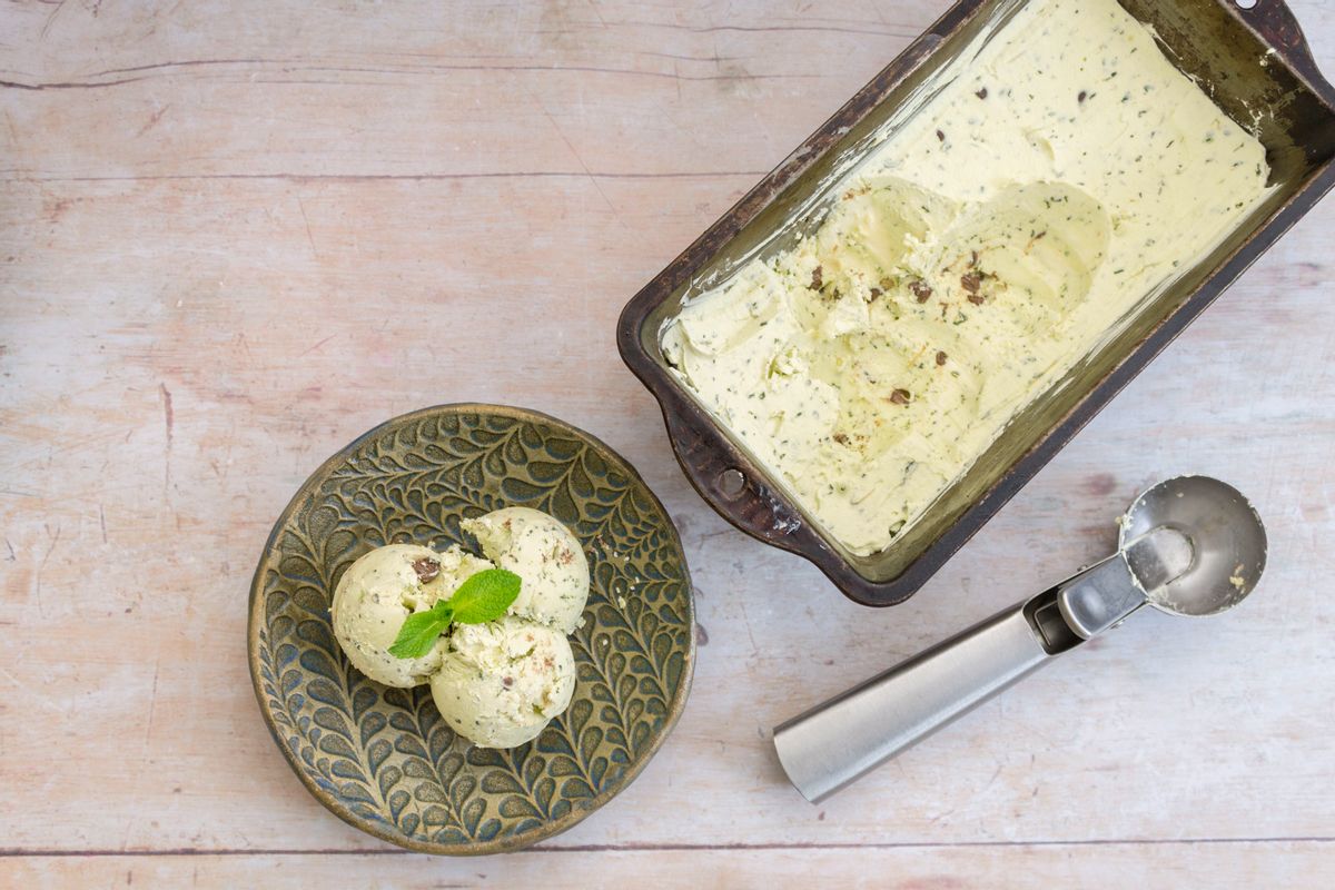 Keto Mint Choc Chip Ice Cream