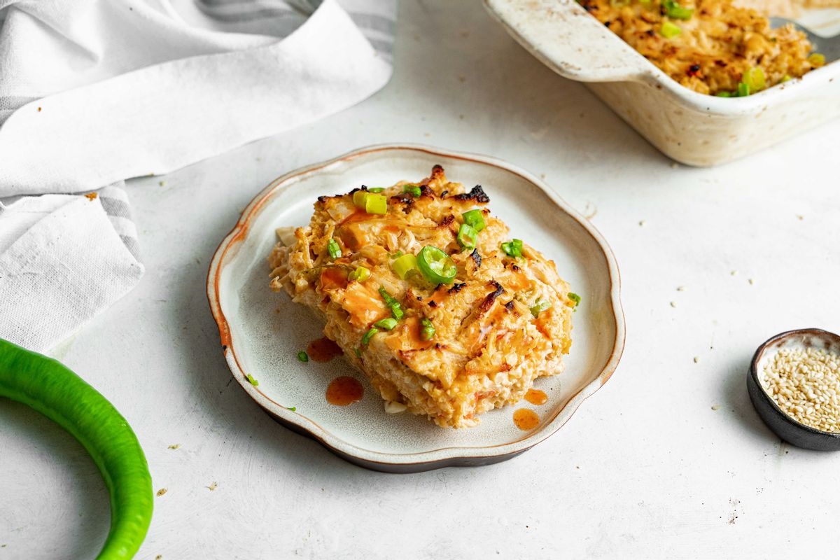 Healthy Whole Food Buffalo Chicken Casserole