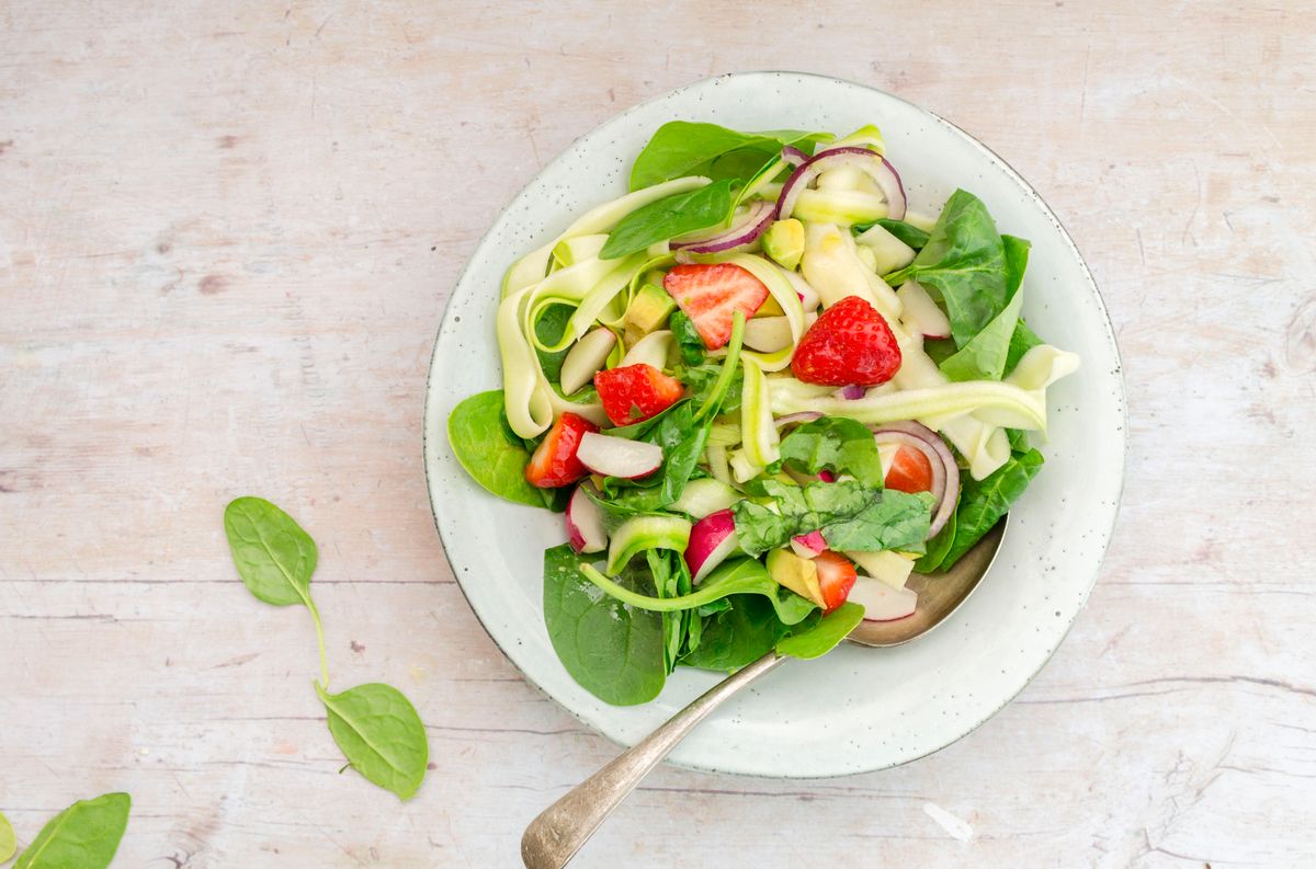 Keto Zucchini and Strawberry Salad